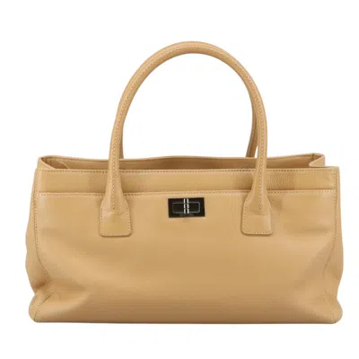 Pre-owned Chanel Reissue Cerf Executive Tote Leather Leather Bag () In Brown