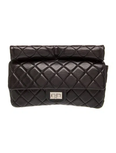 Pre-owned Chanel Reissue Roll Clutch In Black