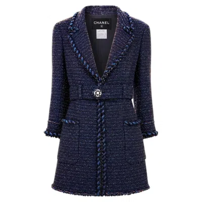 Pre-owned Chanel Relic Paris / Monaco Black Tweed Jacket 36 Fr