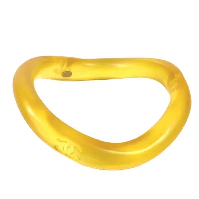 Pre-owned Chanel Resin Bangle () In Yellow