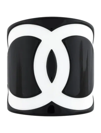 Pre-owned Chanel Resin Cc Cuff, 5" In Multi