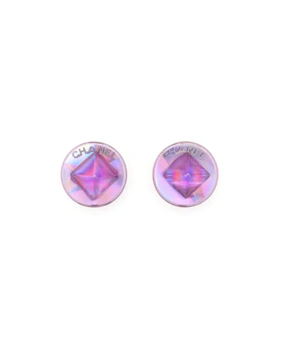 Pre-owned Chanel Resin Clip-on Earrings In Multi