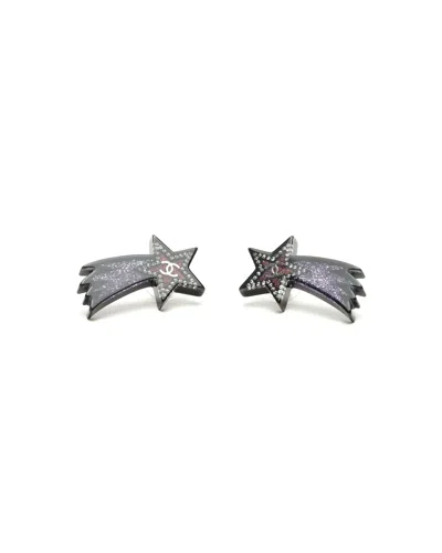 Pre-owned Chanel Resin Coco Mark Earrings In Multi