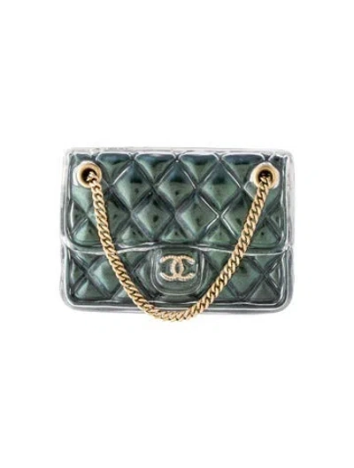 Pre-owned Chanel Resin Quilted Flap Bag Brooch
