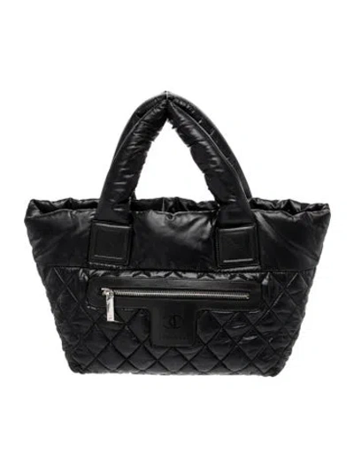 Pre-owned Chanel Reversible Coco Cocoon Tote In Black