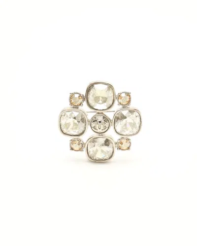 Pre-owned Chanel Rhinestone Brooch In Multi
