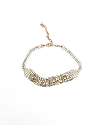 Pre-owned Chanel Rhinestone Choker Necklace In Multi