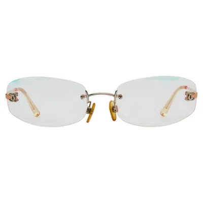 Pre-owned Chanel Rimless Sunglasses In Gray