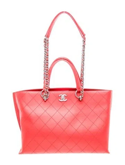 Pre-owned Chanel Ring My Bag Tote In Orange