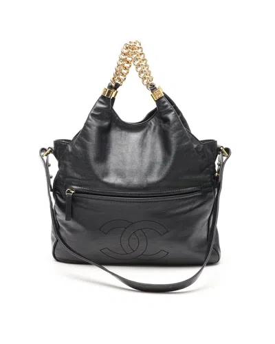 Pre-owned Chanel Rodeo Drive Hobo Bag In Black