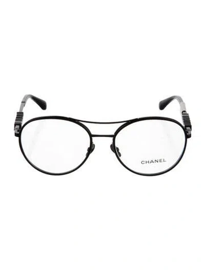 Pre-owned Chanel Round Eyeglasses In Brown