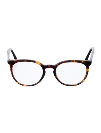 Pre-owned Chanel Round Eyeglasses In Brown