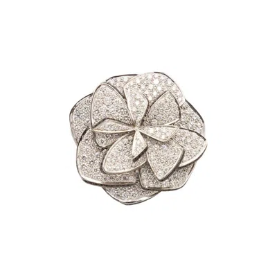 Pre-owned Chanel Ruban De Camélia Ring - '00s In Multi