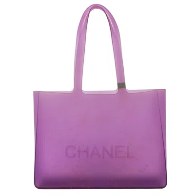 Pre-owned Chanel Rubber Shoulder Bag Tote Bag () In Purple