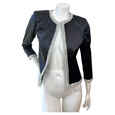 Pre-owned Chanel Runway Jacket Spring 2020 Look 65 Silk Size 34 In Gray
