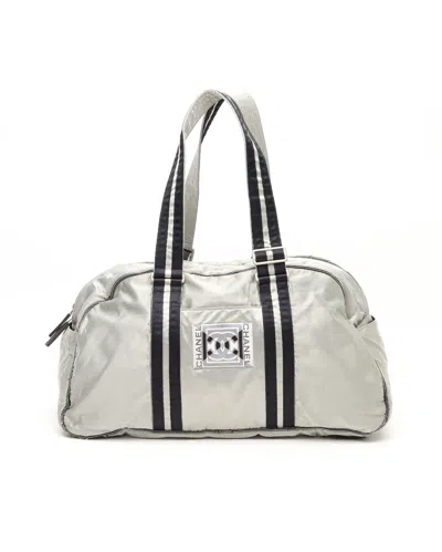 Pre-owned Chanel Satin Cc Sportline Weekend Bag