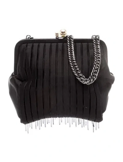 Pre-owned Chanel Satin Clutch W/ Chain In Multi