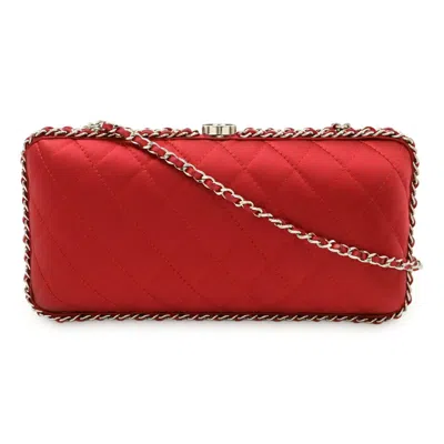 Pre-owned Chanel Satin Leather Clutch Bag Shoulder Bag () In Multi