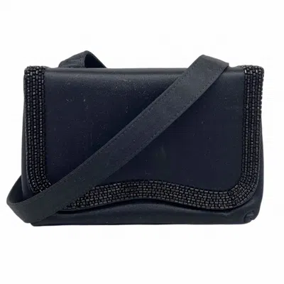 Pre-owned Chanel Satin Shoulder Bag () In Black