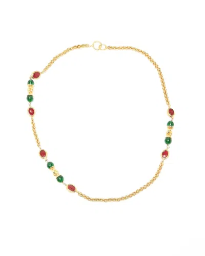 Chanel Satuir Long Necklace In Multicolour