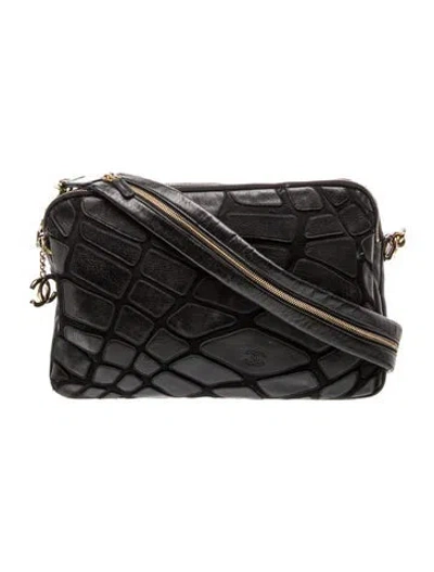 Pre-owned Chanel Scales Camera Case In Black