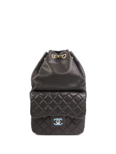 Pre-owned Chanel Seoul Quilted Backpack In Black
