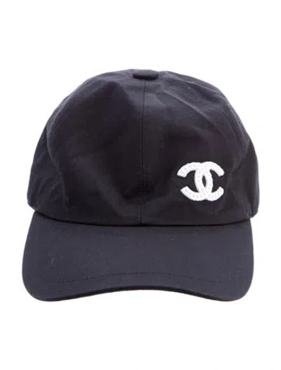Pre-owned Chanel Sequin Cc Baseball Cap In Blue