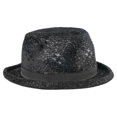 Pre-owned Chanel Sequined Black Velvet Hat