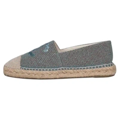 Pre-owned Chanel Sequin-embellished Espadrilles - Size 40 In Gray