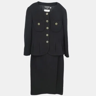 Pre-owned Chanel Setup Suit Jacket Skirt Black 22 #38 M