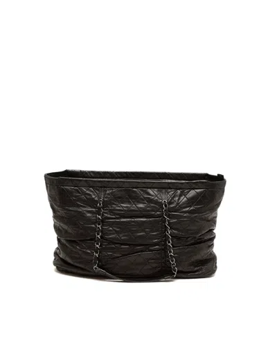 Chanel Sharpei Tote Bga In Black