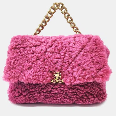 Pre-owned Chanel Shearing Large Flap Bag In Pink