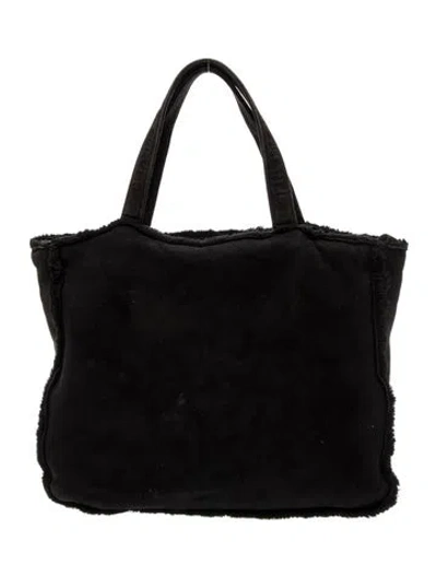 Pre-owned Chanel Shearling Tote In Brown