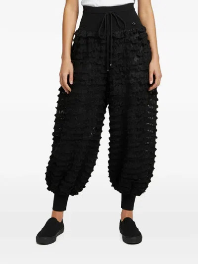 Pre-owned Chanel Sheer Tulle Trousers In Black