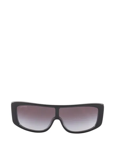 Pre-owned Chanel Shield Gradient Sunglasses In Black