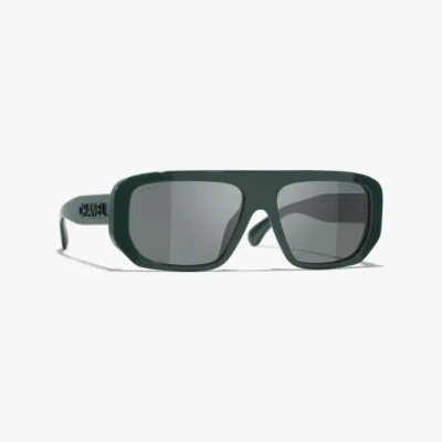 Chanel Shield Sunglasses In Green