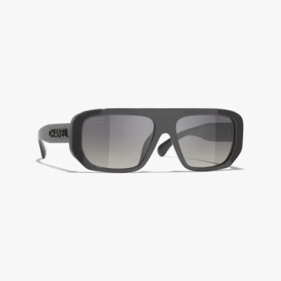Chanel Shield Sunglasses In Gray