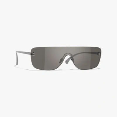 Chanel Shield Sunglasses In Gray