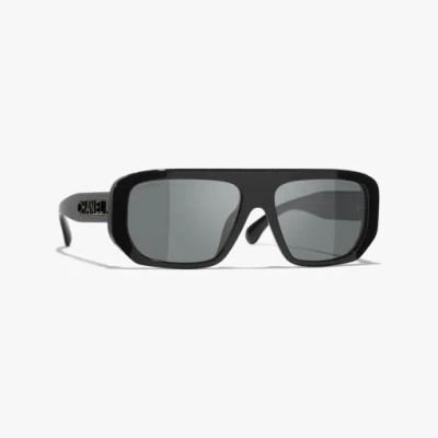 Chanel Shield Sunglasses In Black