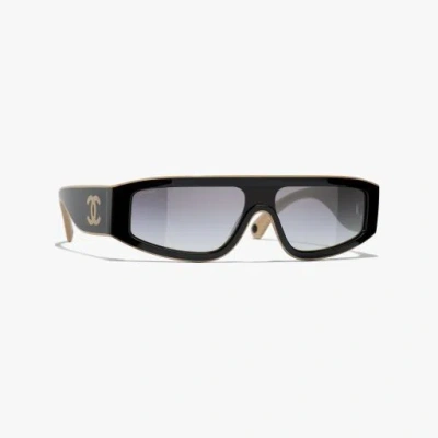 Chanel Shield Sunglasses In Black