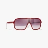 Chanel Shield Sunglasses In Red & White 