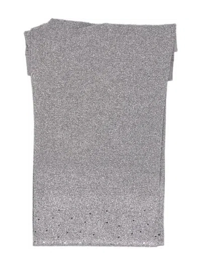 Pre-owned Chanel Shimmer Glitter Cc Tights W/ Tags In Silver