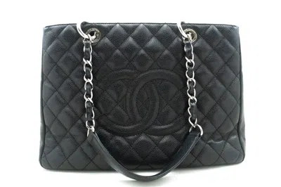 Pre-owned Chanel Shopping Black Leather Shoulder Bag ()