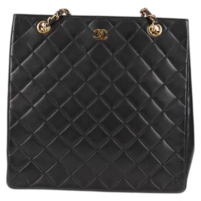 Pre-owned Chanel Shopping Leather Tote Bag () In Black