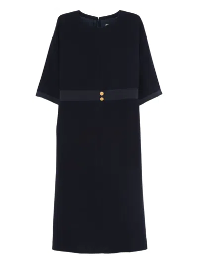 Pre-owned Chanel Short-sleeve Dress In Blue