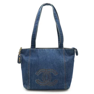 Pre-owned Chanel Shoulder Bag Tote Bag () In Blue