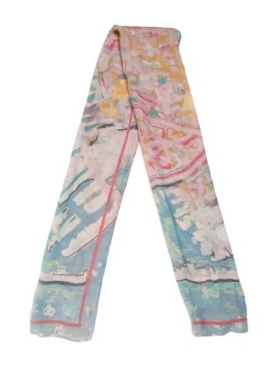 Pre-owned Chanel Silk 2011 Scarf In Neutrals