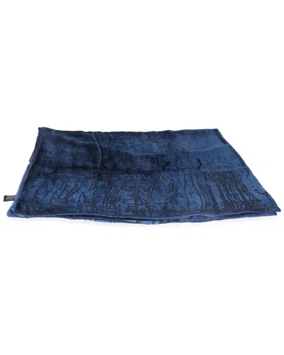 Pre-owned Chanel Silk & Velvet Cc Logo Stole (authentic Pre-loved)