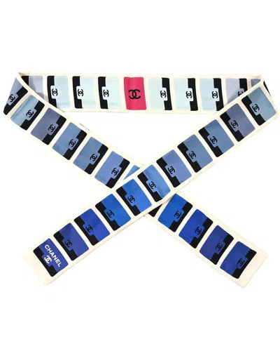 Pre-owned Chanel Cc Slim Silk Scarf