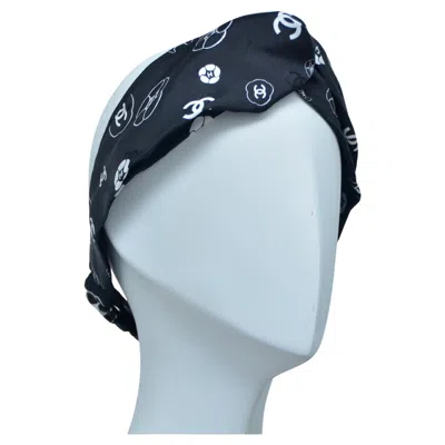 Pre-owned Chanel Silk Hair Headband New With Tags In Blue